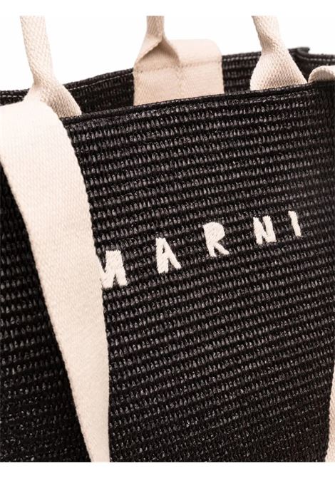 rafia tote bag woman black MARNI | SHMQ0034U1 P3860Z1Q44